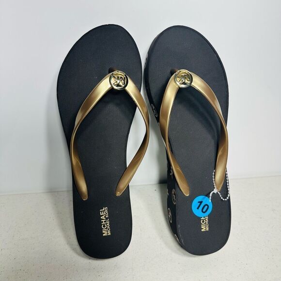 Brand New - Michael Kors, size 10, Black  Color,  FLat, Sandal - Picture 6 of 7